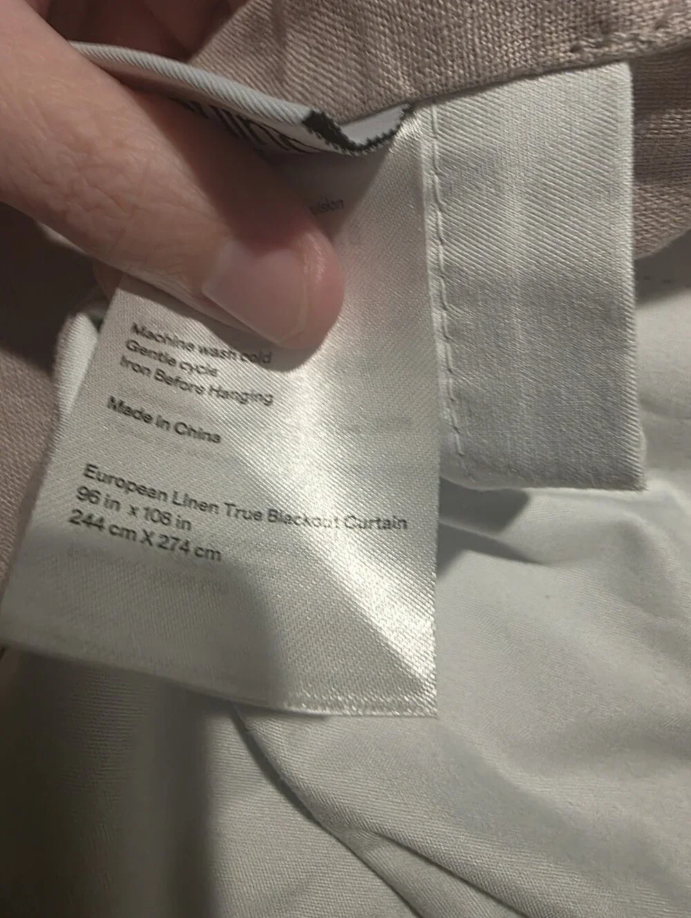 European Linen True Blackout Curtain - Single Panel